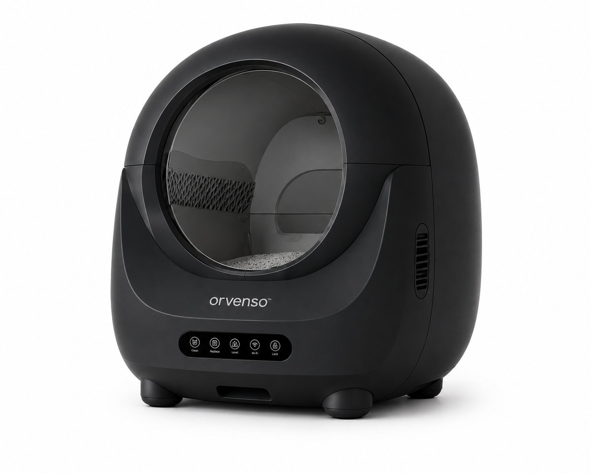 Orvenso™ Smart Self-Cleaning Cat Litter Box  A Cleaner Litter Box. Every Time.